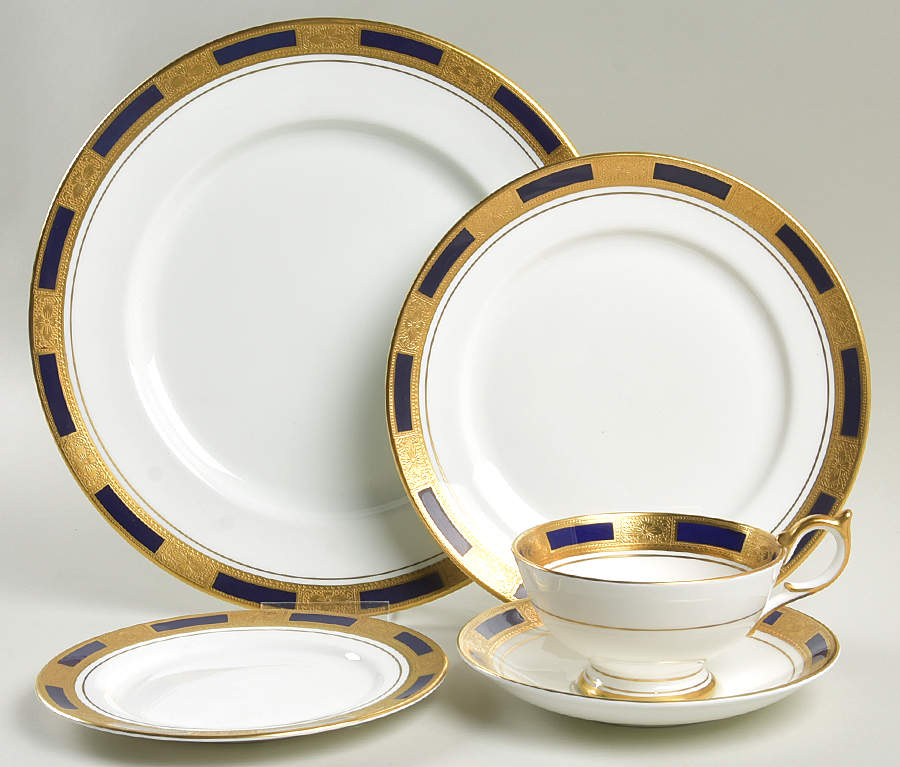 Empress Cobalt 40 Piece Estate Set by John  Aynsley & Sons-1