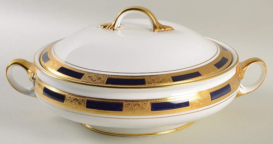 Empress Cobalt Round Covered Vegetable by John  Aynsley & Sons-1