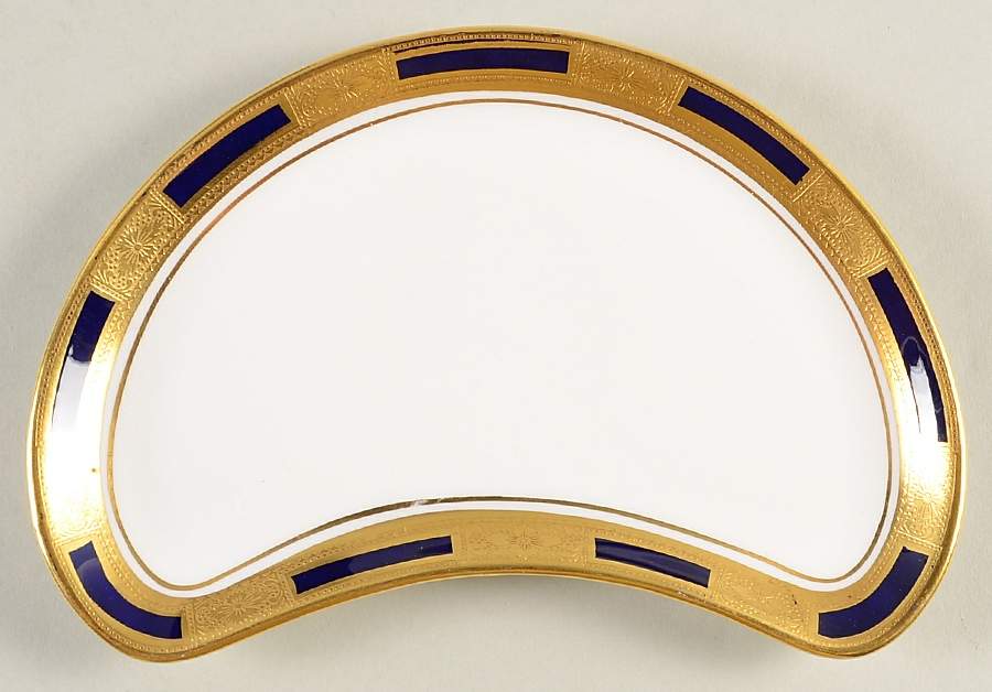 Empress Cobalt Crescent Salad Plate by John  Aynsley & Sons-1