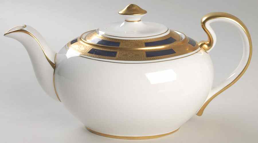 Empress Cobalt Teapot & Lid by John  Aynsley & Sons-1