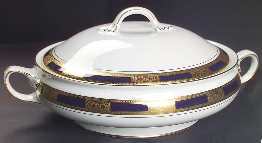 Empress Cobalt Round Covered Vegetable by John  Aynsley & Sons-1