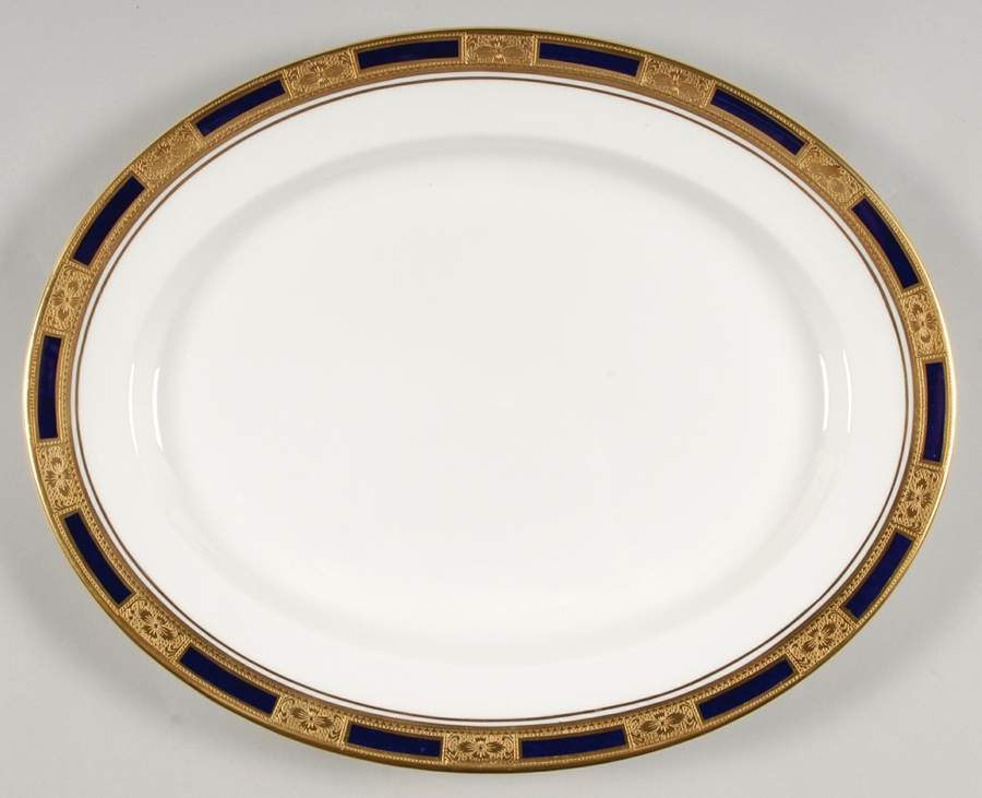 Empress Cobalt 13" Oval Serving Platter by John  Aynsley & Sons-1