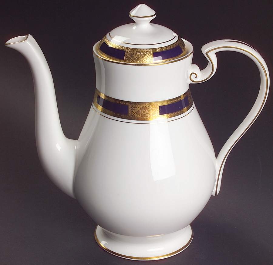 Empress Cobalt Coffee Pot & Lid by John  Aynsley & Sons-1