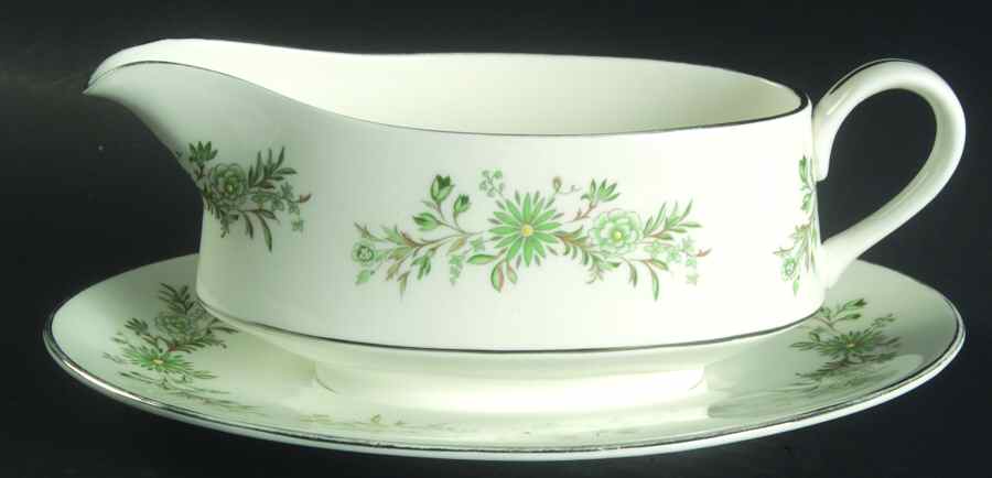 Emerald Isle Gravy Boat & Underplate by John  Aynsley & Sons-1