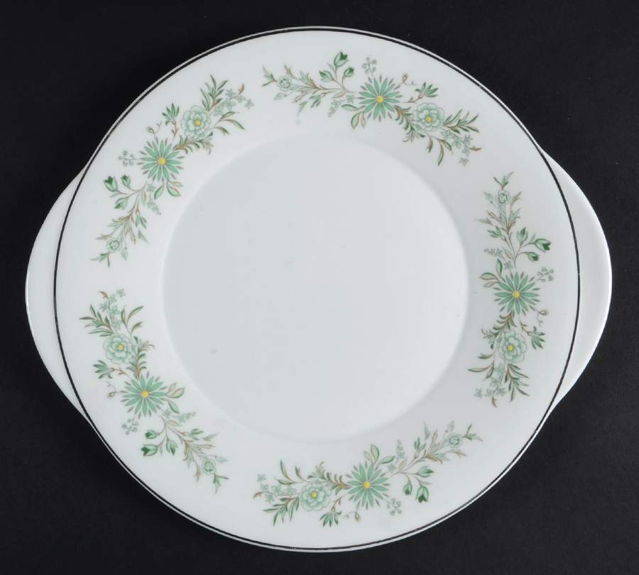 Emerald Isle Handled Cake Plate by John  Aynsley & Sons-1