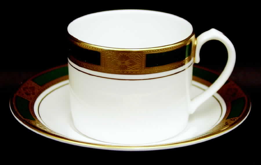 Empress Laurel Flat Cup & Saucer Set by John  Aynsley & Sons-1