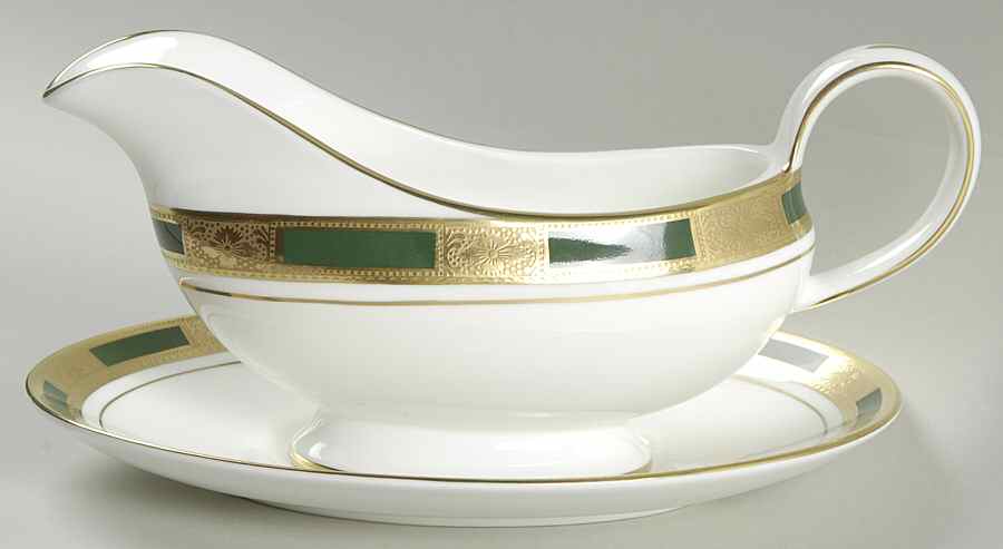 Empress Laurel Gravy Boat & Underplate by John  Aynsley & Sons-1