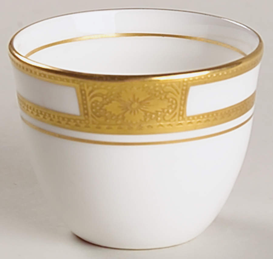 Empress White (Gold Encrusted, Smooth Or Scalloped) Single Egg Cup by John  Aynsley & Sons-1