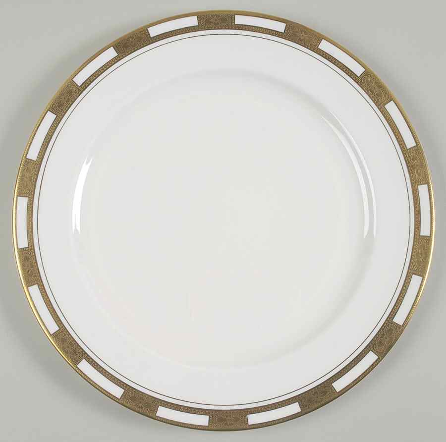 Empress White (Gold Encrusted, Smooth Or Scalloped) Service Plate (Charger) by John  Aynsley & Sons-1
