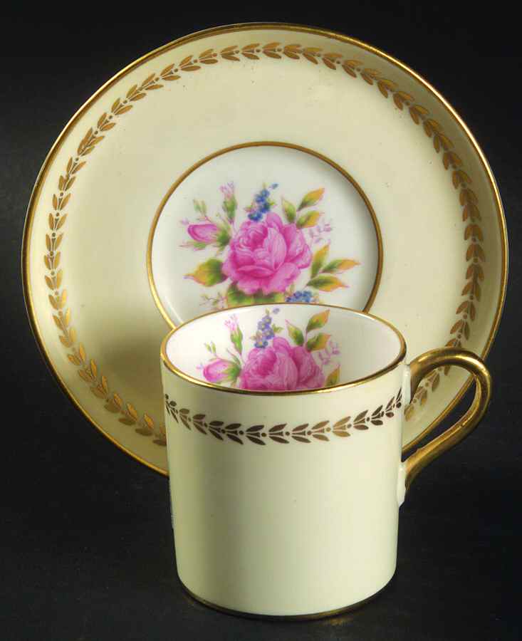 Essex Flat Demitasse Cup & Saucer Set by John  Aynsley & Sons-1