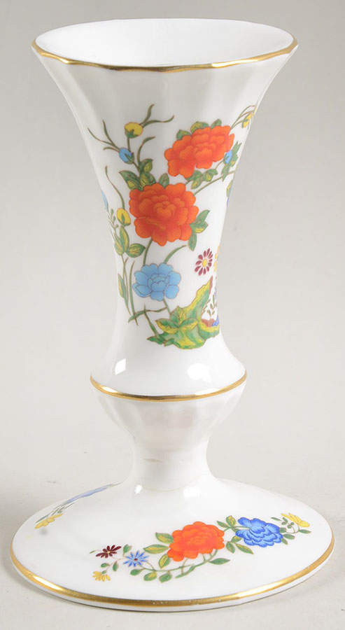 Famille Rose 5" Candlestick by John  Aynsley & Sons-1