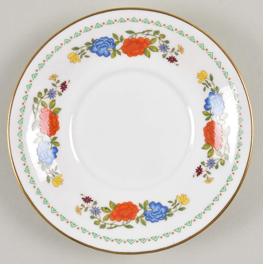 Famille Rose Saucer by John  Aynsley & Sons-1