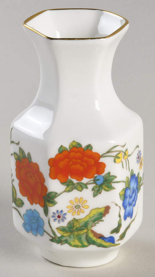 Famille Rose Violet Vase by John  Aynsley & Sons-1