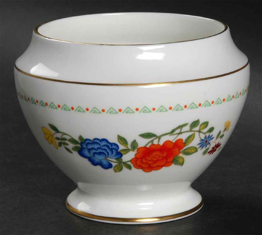 Famille Rose Open Sugar Bowl by John  Aynsley & Sons-1
