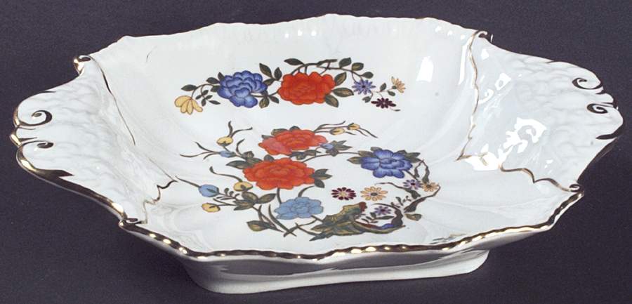 Famille Rose Handled Square Tray by John  Aynsley & Sons-1