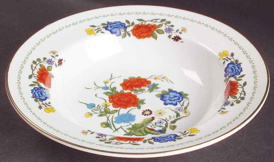 Famille Rose Rim Soup Bowl by John  Aynsley & Sons-1