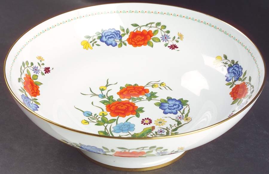 Famille Rose Large Fruit Bowl by John  Aynsley & Sons-1