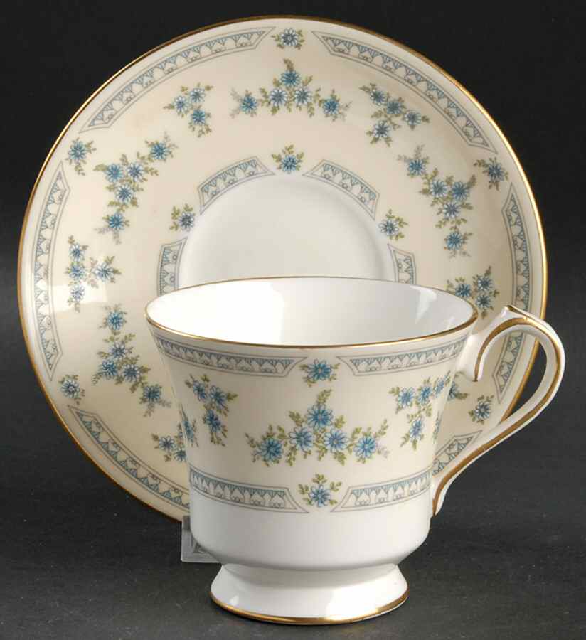 Fleurette Footed Cup & Saucer Set by John  Aynsley & Sons-1