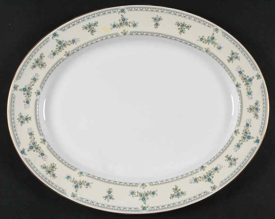 Fleurette 13" Oval Serving Platter by John  Aynsley & Sons-1