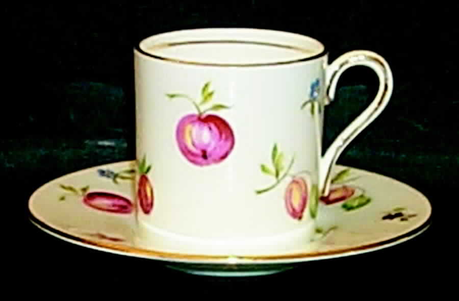 Florida White Flat Demitasse Cup & Saucer Set by John  Aynsley & Sons-1