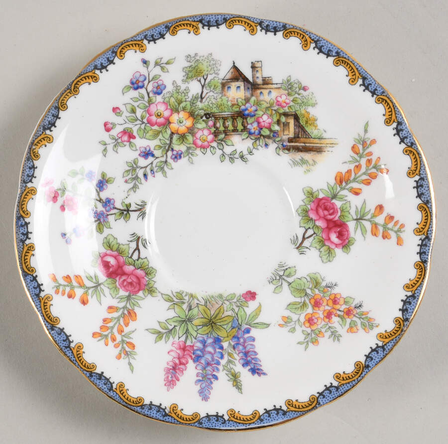 Garden Gate Saucer for Flat Cup by John  Aynsley & Sons-1