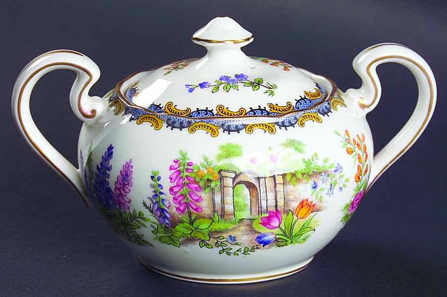Garden Gate Sugar Bowl & Lid by John  Aynsley & Sons-1
