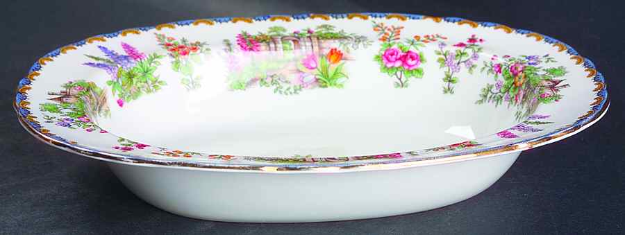 Garden Gate 10" Oval Vegetable Bowl by John  Aynsley & Sons-1
