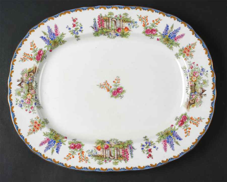 Garden Gate 13" Oval Serving Platter by John  Aynsley & Sons-1
