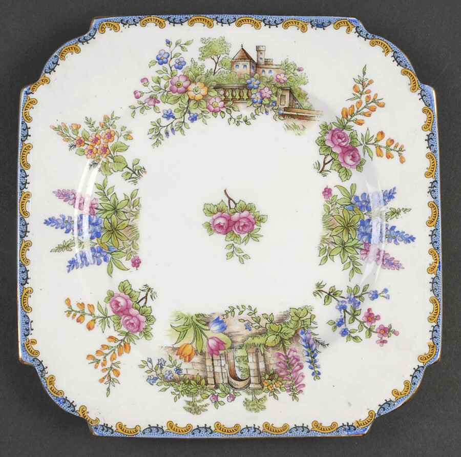 Garden Gate Square Dessert Plate by John  Aynsley & Sons-1