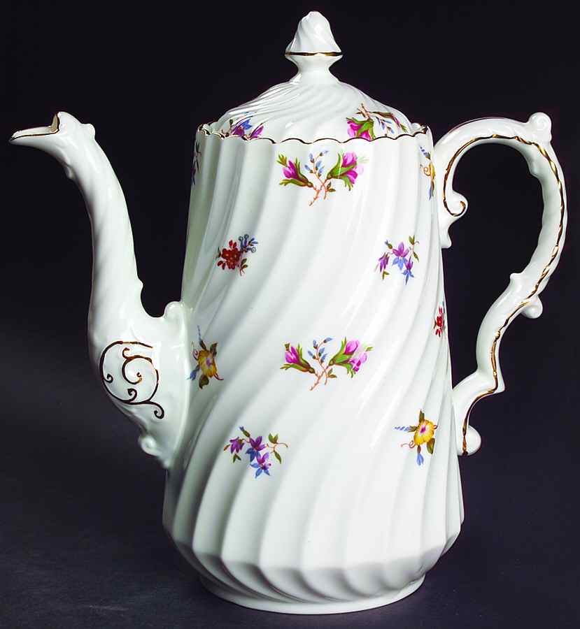 Gaiety Coffee Pot & Lid by John  Aynsley & Sons-1
