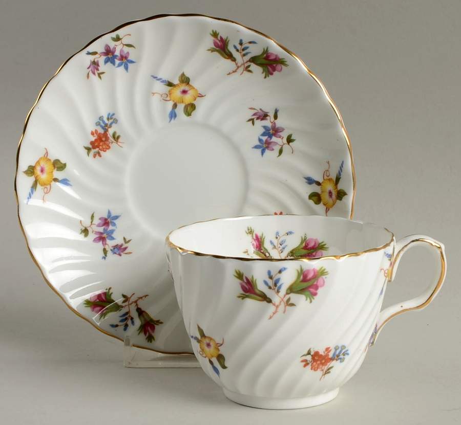 Gaiety Flat Cup & Saucer Set by John  Aynsley & Sons-1