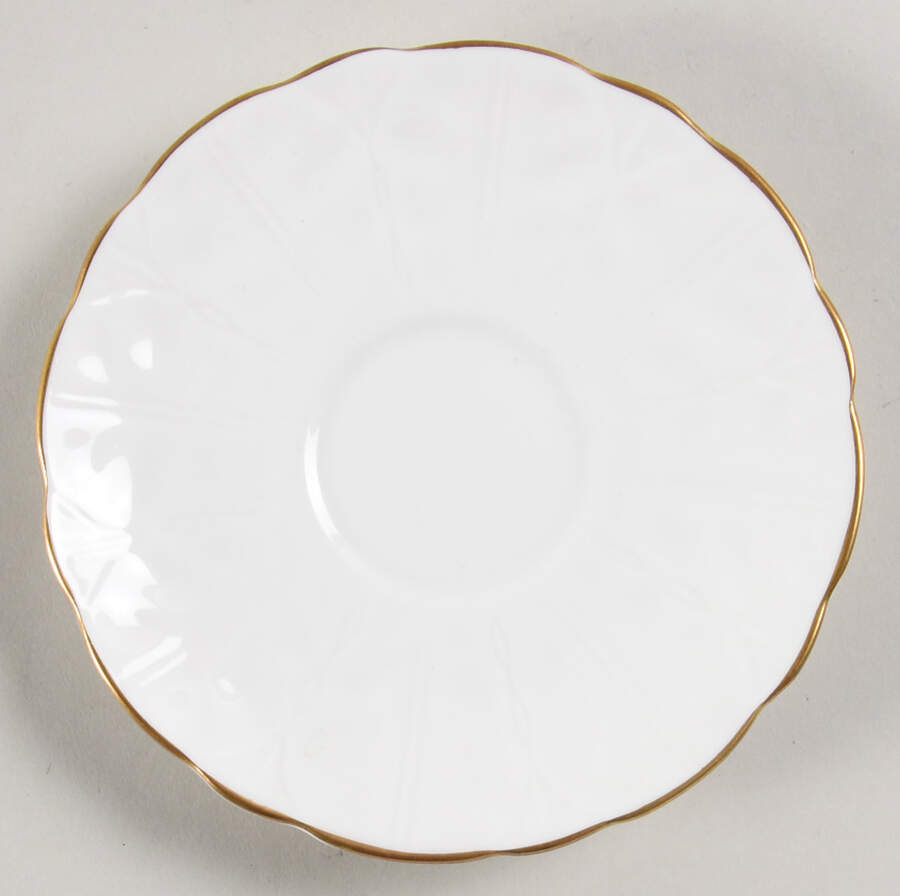 Golden Crocus (Coupe) Saucer for Demitasse Cup by John  Aynsley & Sons-1