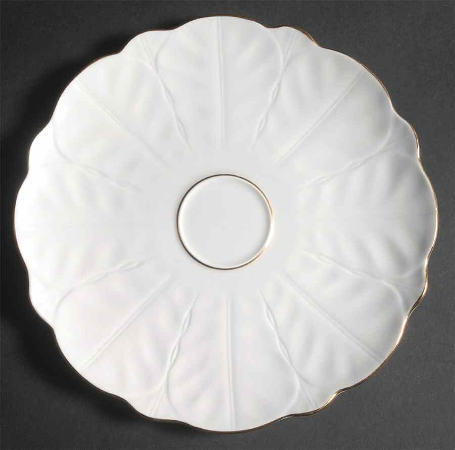 Golden Crocus (Coupe) Chip Bowl/Plate for Chip & Dip Set by John  Aynsley & Sons-1