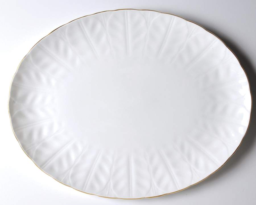 Golden Crocus (Coupe) 14" Oval Serving Platter by John  Aynsley & Sons-1