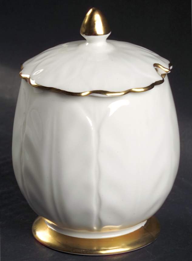 Golden Crocus (Coupe) Jam/Jelly & Lid by John  Aynsley & Sons-1