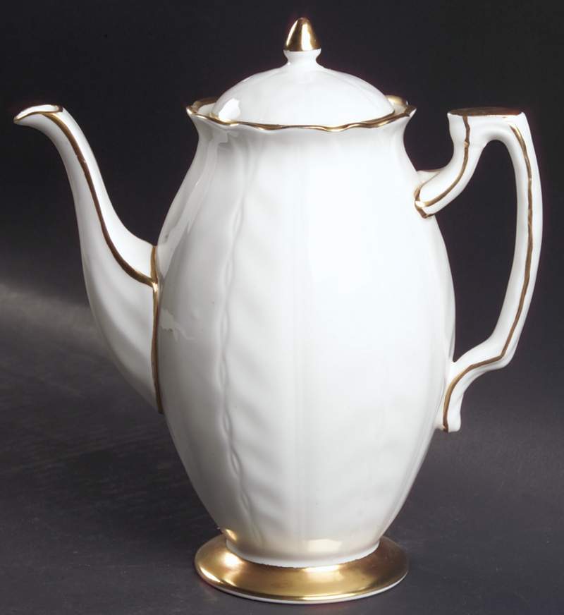 Golden Crocus (Coupe) Mini Coffee Pot & Lid by John  Aynsley & Sons-1