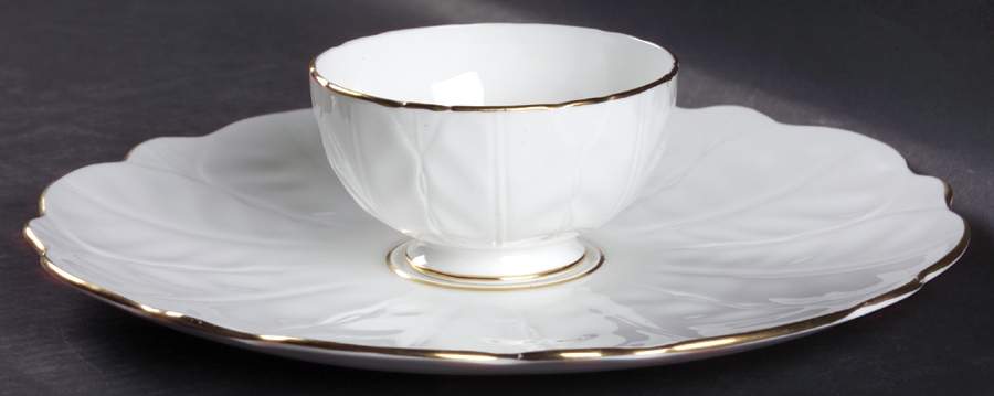 Golden Crocus (Coupe) (2 Piece) Chip & Dip Set by John  Aynsley & Sons-1