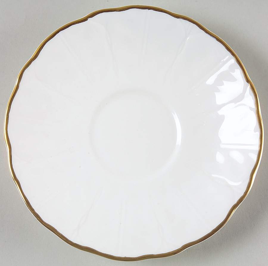 Golden Crocus (Coupe) Saucer for Footed Cup by John  Aynsley & Sons-1