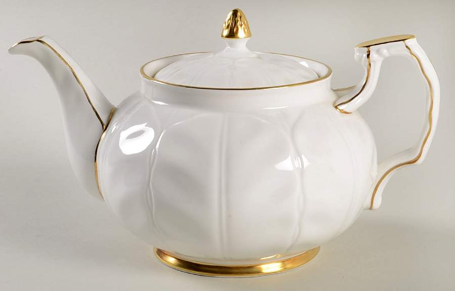 Golden Crocus (Coupe) Teapot & Lid by John  Aynsley & Sons-1