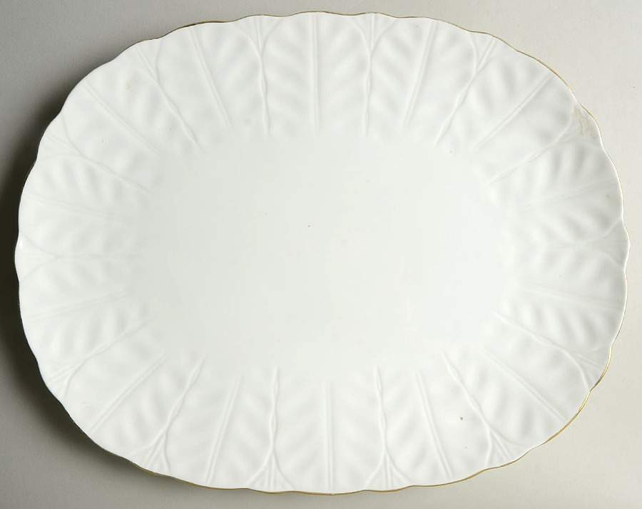 Golden Crocus (Coupe) 14" Rectangular Serving Platter by John  Aynsley & Sons-1
