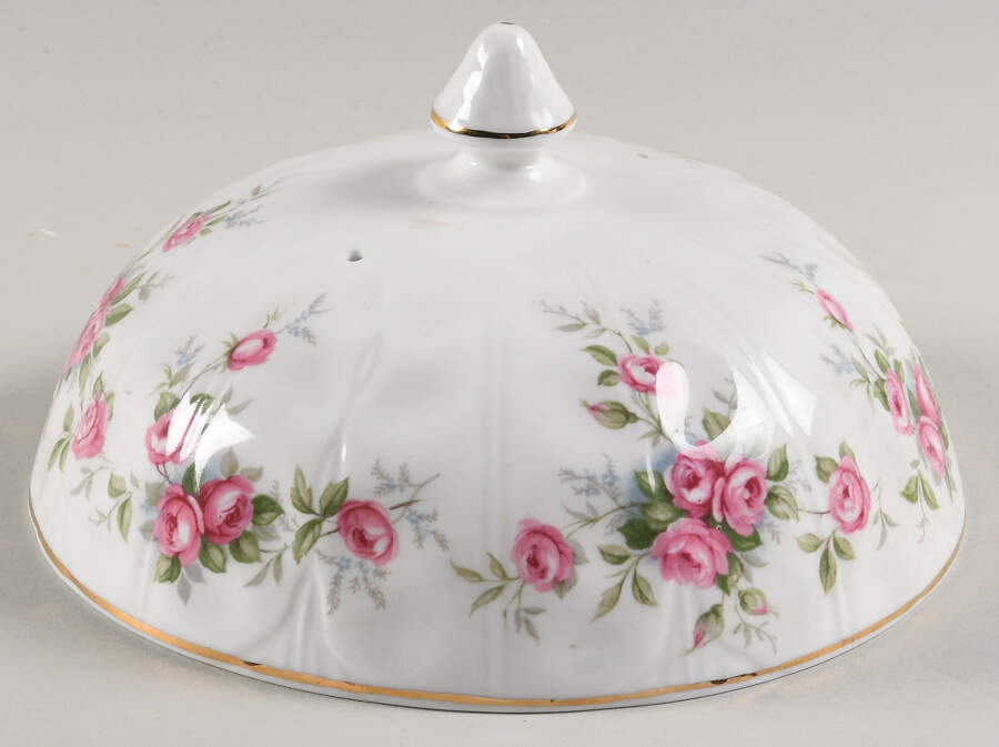 Grotto Rose Lid for Muffin Dish by John  Aynsley & Sons-1