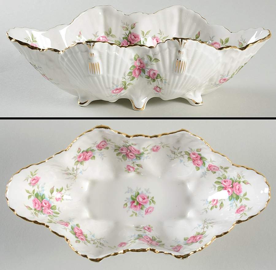 Grotto Rose 8" Footed Bowl by John  Aynsley & Sons-1