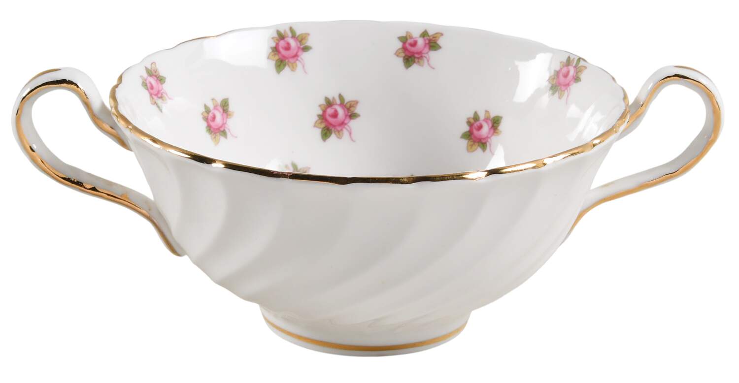 Hathaway Footed Cream Soup Bowl by John  Aynsley & Sons-1