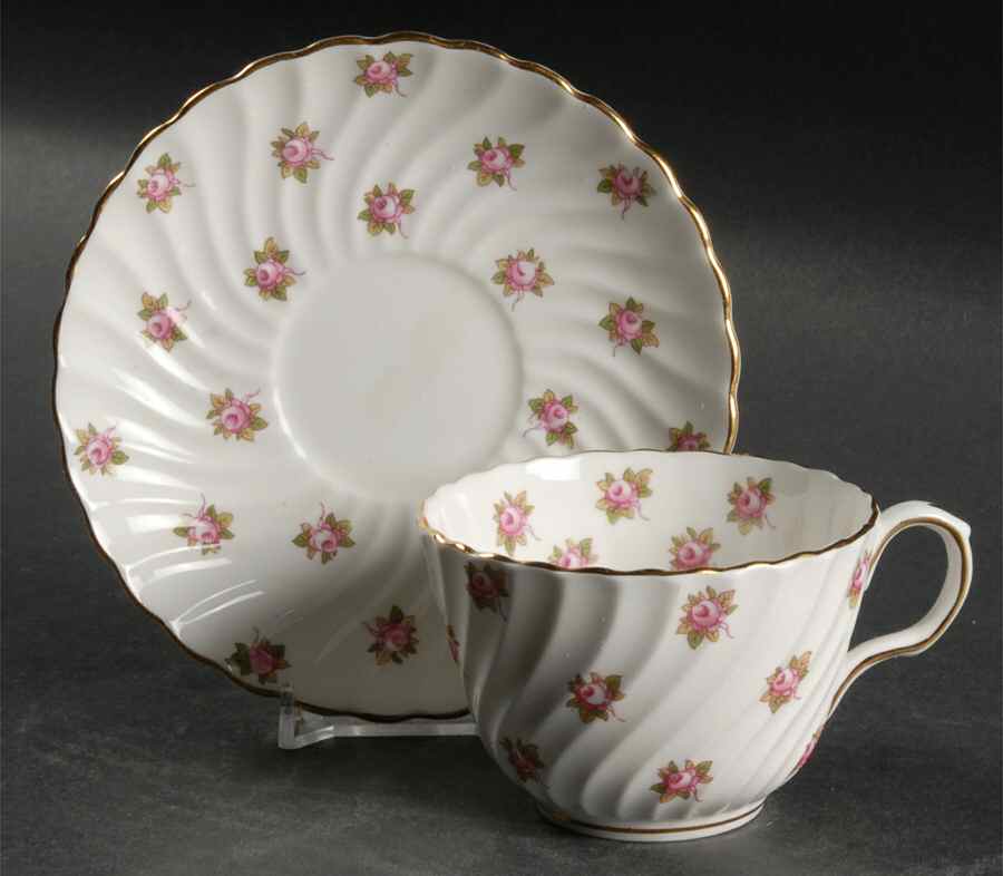 Hathaway Flat Cup & Saucer Set by John  Aynsley & Sons-1