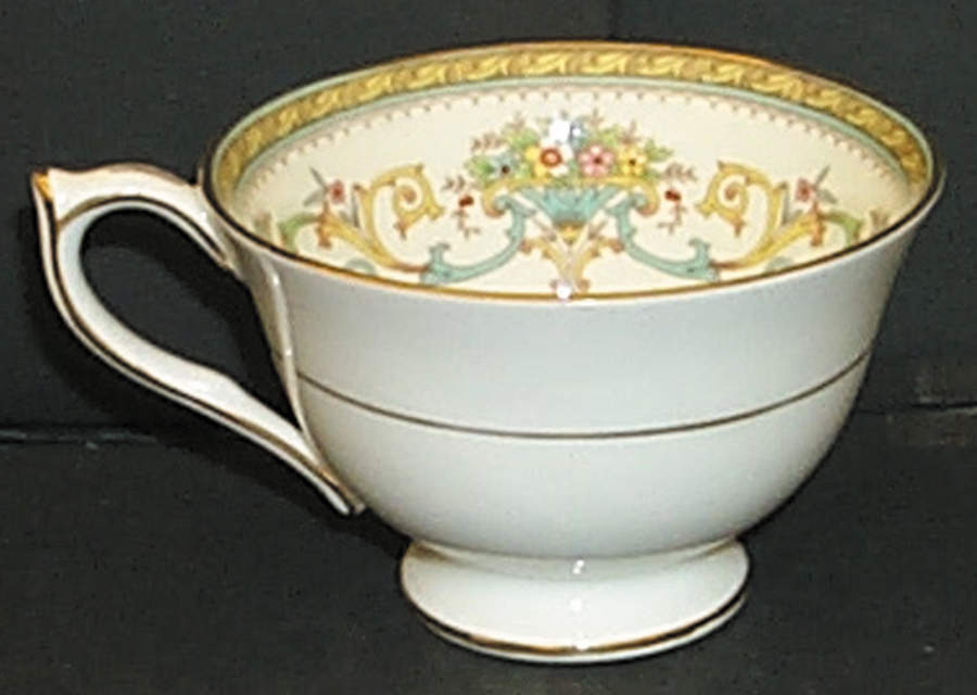 Henley (Smooth, Gold Trim, Blue Backstamp) Footed Cup by John  Aynsley & Sons-1