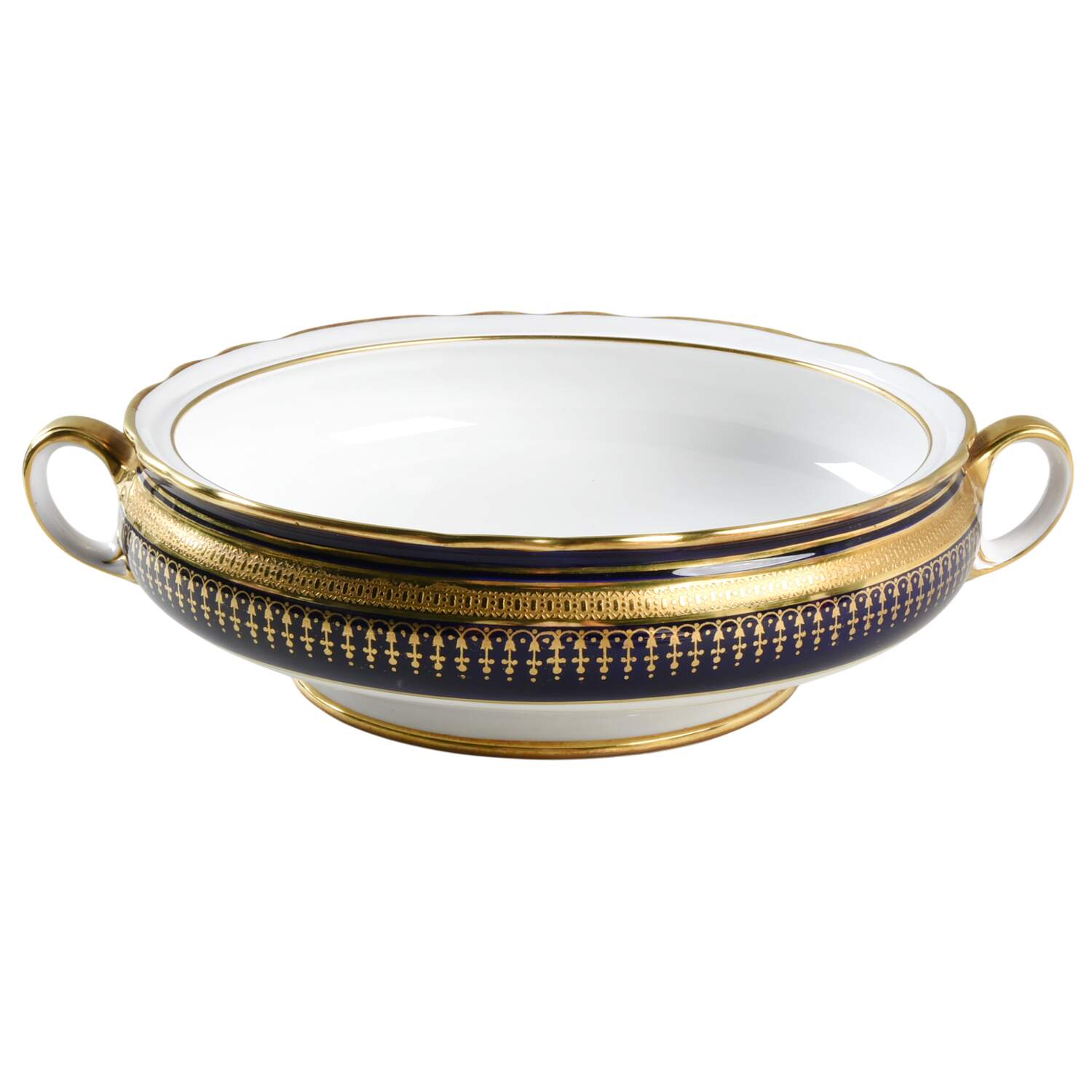 Hertford Cobalt (Scalloped) Round Vegetable No Lid by John  Aynsley & Sons-1