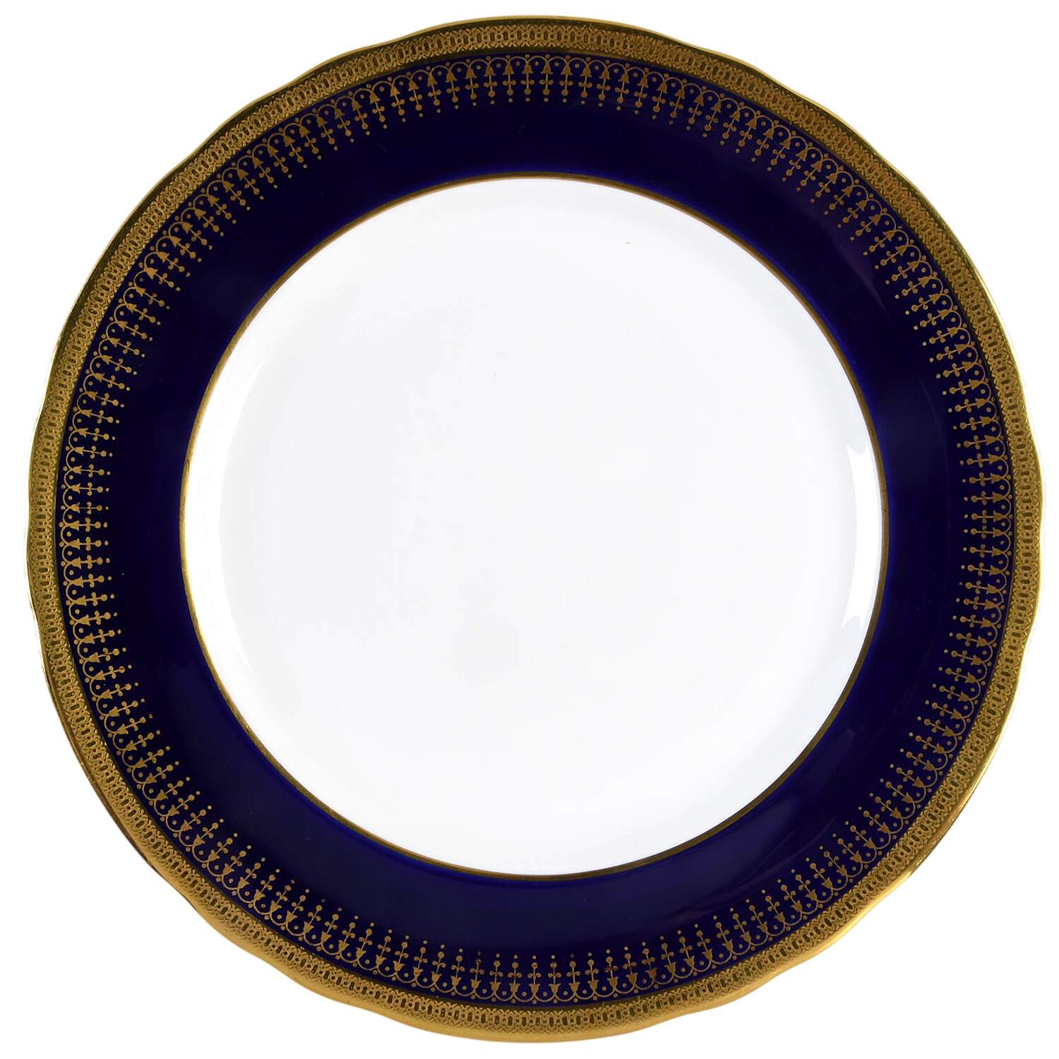 Hertford Cobalt (Scalloped) Dinner Plate by John  Aynsley & Sons-1