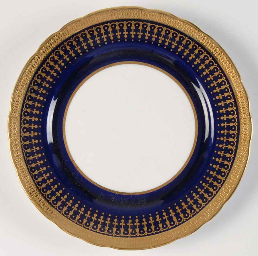 Hertford Cobalt (Scalloped) Bread & Butter Plate by John  Aynsley & Sons-1