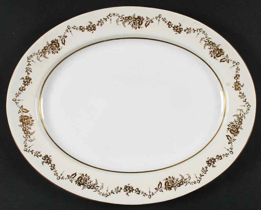 Highfield 13" Oval Serving Platter by John  Aynsley & Sons-1