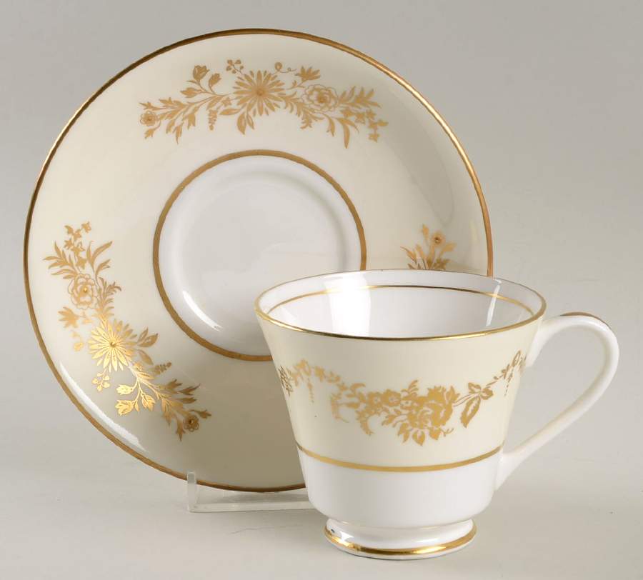 Highfield Footed Cup & Saucer Set by John  Aynsley & Sons-1